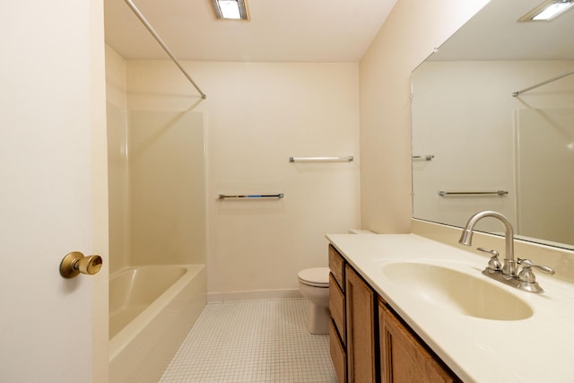 8597 Mathias Dr Unit 42, Grosse Ile, MI 48138 - bathroom featuring vanity, bathtub / shower combination, and tile patterned flooring