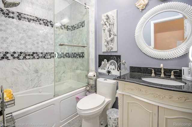 7176 Nottingham, West Bloomfield, MI 48322 - full bath featuring vanity and shower / bath combination with glass door