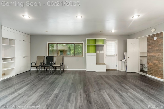 3620 Chester Rd, Royal Oak, MI 48073 - living area with dark wood finished floors and recessed lighting