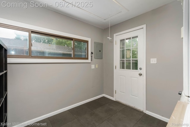 3620 Chester Rd, Royal Oak, MI 48073 - entryway featuring electric panel and dark tile patterned floors