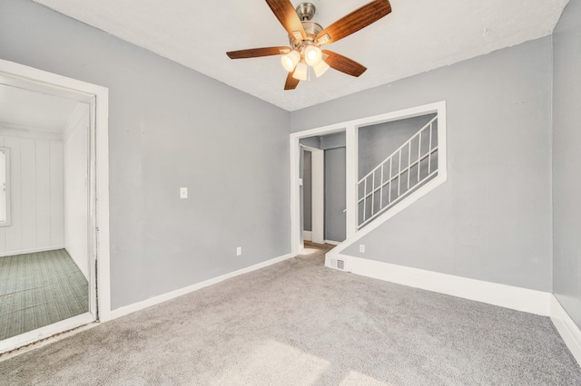 269 Euclid St, Mount Clemens, MI 48043 - carpeted spare room with ceiling fan and baseboards
