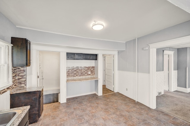 269 Euclid St, Mount Clemens, MI 48043 - unfurnished living room with stone finish flooring