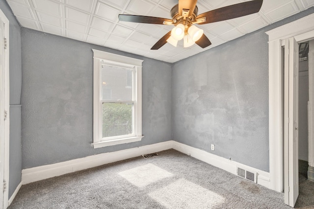 269 Euclid St, Mount Clemens, MI 48043 - spare room featuring carpet floors and a ceiling fan