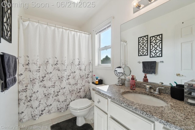 9145 Woodridge Dr, Davison, MI 48423 - bathroom with vanity, tile patterned floors, and curtained shower