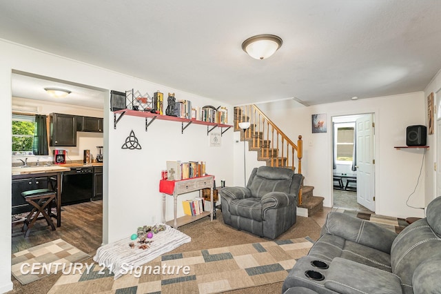 5430 N Center Rd, Saginaw, MI 48604 - living area with stairway