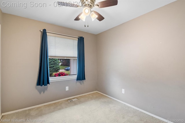 14000 Ellen Dr, Livonia, MI 48154 - carpeted empty room featuring baseboards and ceiling fan