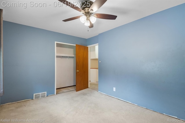 14000 Ellen Dr, Livonia, MI 48154 - unfurnished bedroom featuring carpet floors, a closet, and ceiling fan