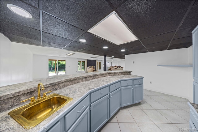 52615 Seven Oaks Dr, Shelby Twp, MI 48316 - kitchen featuring light tile patterned floors and recessed lighting