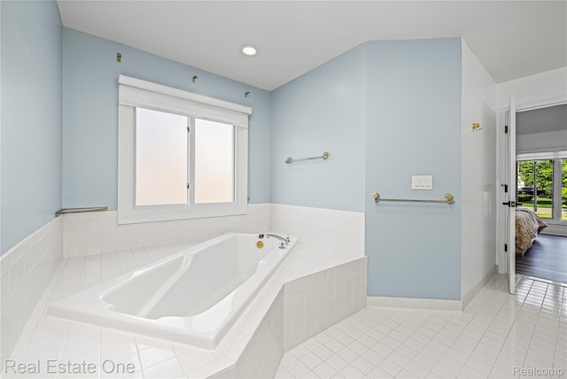 52615 Seven Oaks Dr, Shelby Twp, MI 48316 - bathroom featuring a bath, tile patterned flooring, and connected bathroom
