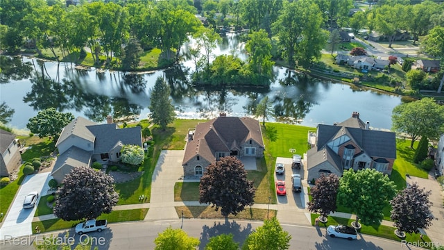 52615 Seven Oaks Dr, Shelby Twp, MI 48316 - aerial perspective of suburban area with a large body of water
