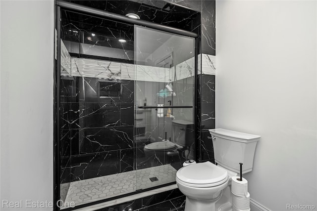 52615 Seven Oaks Dr, Shelby Twp, MI 48316 - bathroom featuring marble look tiles and a marble finish shower