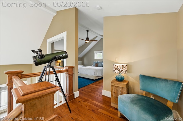 11693 Kenton Dr, Whitmore Lake, MI 48189 - living area featuring wood finished floors and ceiling fan