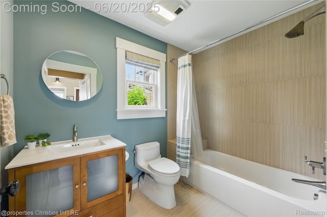 11693 Kenton Dr, Whitmore Lake, MI 48189 - bathroom with shower / tub combo with curtain and vanity