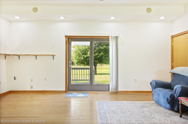 5490 Rupprecht Rd, Vassar, MI 48768 - living area featuring wood finished floors and recessed lighting