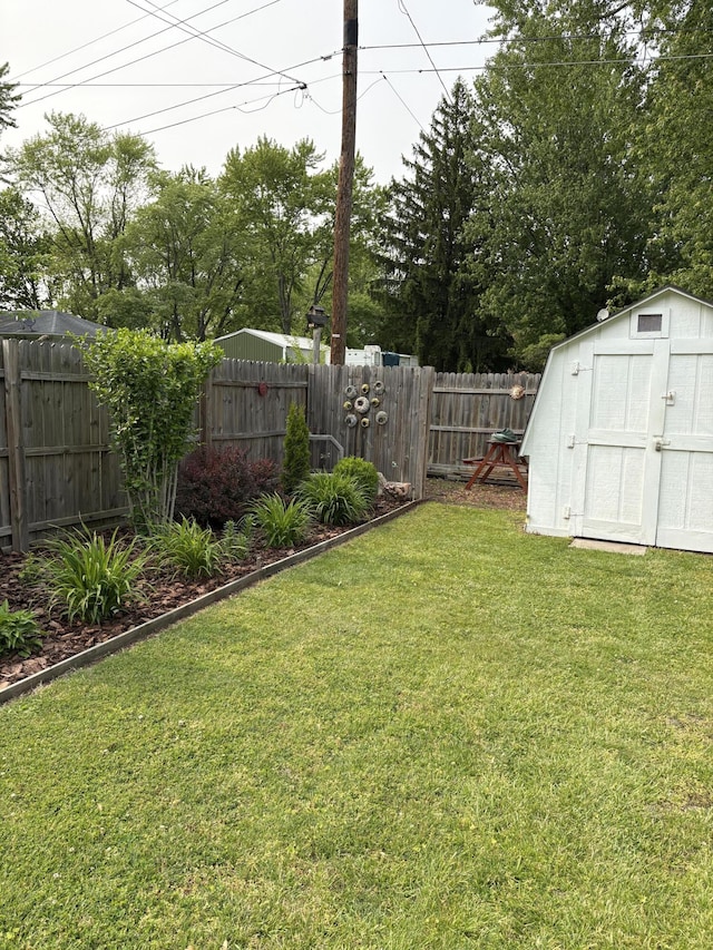2065 Reggie Dr, Benton Harbor, MI 49022 - fenced backyard with a storage shed