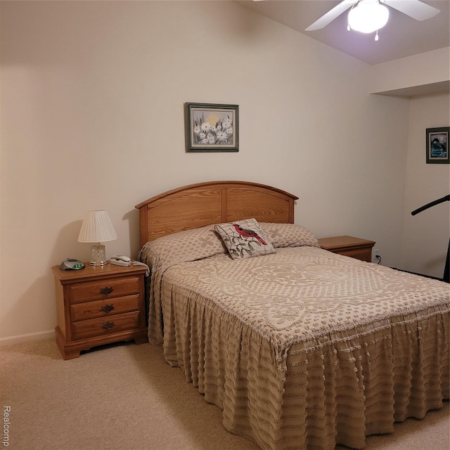 22865 Woodcreek Dr, Taylor, MI 48180 - bedroom with light carpet and a ceiling fan