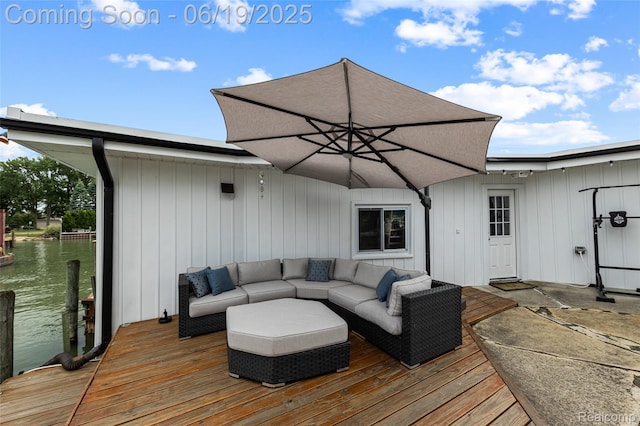 49775 Keycove St, Chesterfield, MI 48047 - wooden terrace with an outdoor hangout area