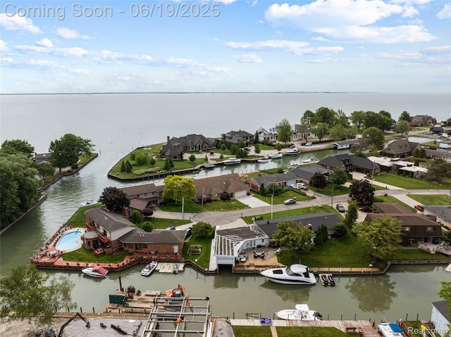 49775 Keycove St, Chesterfield, MI 48047 - aerial view of residential area featuring a nearby body of water