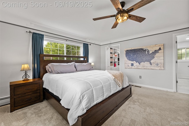49775 Keycove St, Chesterfield, MI 48047 - bedroom with light carpet and a ceiling fan