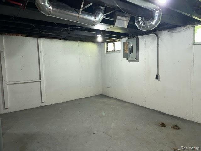19670 Mccormick St, Detroit, MI 48224 - below grade area with electric panel and plenty of natural light
