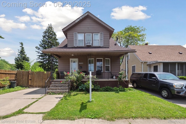 17398 Hanna St, Melvindale, MI 48122 - bungalow-style house with covered porch and driveway