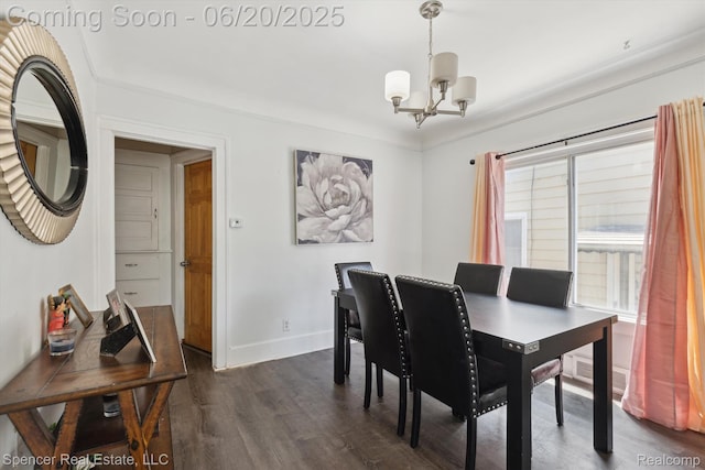 17398 Hanna St, Melvindale, MI 48122 - dining space featuring a chandelier and dark wood finished floors