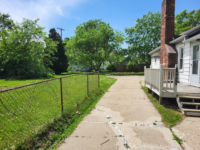 23077 Piper Ave, Eastpointe, MI 48021 - view of yard with a wooden deck