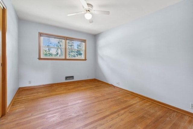 3202 Niles Buchanan Rd, Buchanan, MI 49107 - unfurnished room with light wood-type flooring and ceiling fan