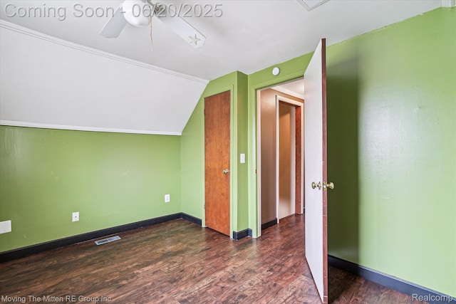 49212 Kimberly Ann Ln, Chesterfield, MI 48051 - additional living space featuring wood finished floors, lofted ceiling, and ceiling fan