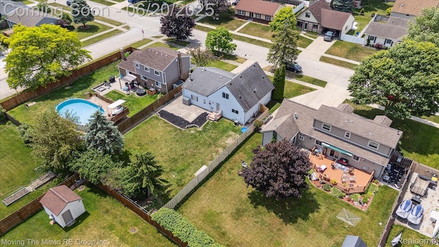 49212 Kimberly Ann Ln, Chesterfield, MI 48051 - aerial view of residential area featuring a pool