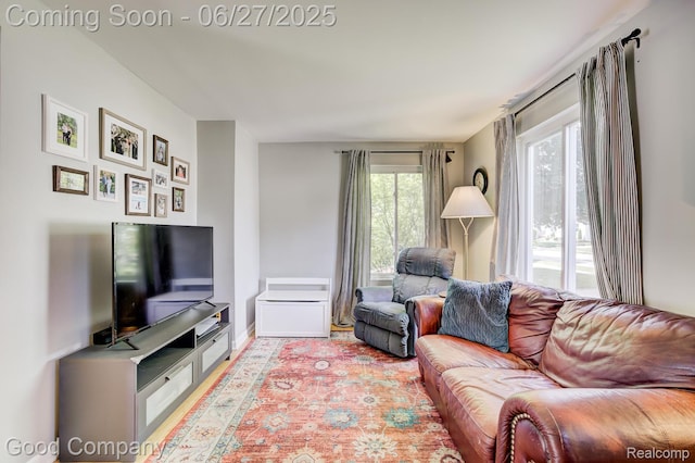 3626 Prairie Ave, Berkley, MI 48072 - living area featuring light wood-style flooring and baseboards