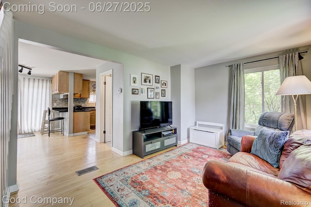3626 Prairie Ave, Berkley, MI 48072 - living room with light wood-type flooring and baseboards