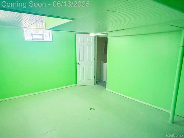 32303 Glen St, Westland, MI 48186 - below grade area featuring baseboards and carpet