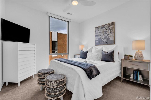 248 Alfred St, Detroit, MI 48201 - carpeted bedroom featuring ceiling fan