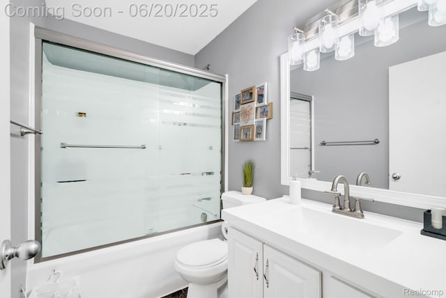 312 Airport Dr, Holly, MI 48442 - full bathroom featuring vanity and bath / shower combo with glass door