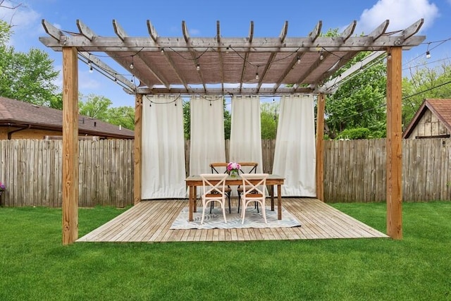 3108 Kim St, Saint Joseph, MI 49085 - fenced backyard featuring a pergola and a deck
