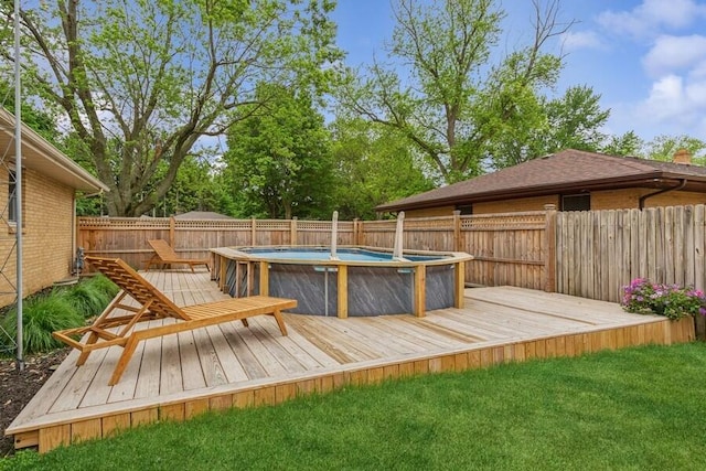 3108 Kim St, Saint Joseph, MI 49085 - wooden deck with a fenced backyard and a jacuzzi
