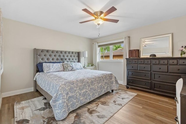 3108 Kim St, Saint Joseph, MI 49085 - bedroom with light wood-type flooring and a ceiling fan