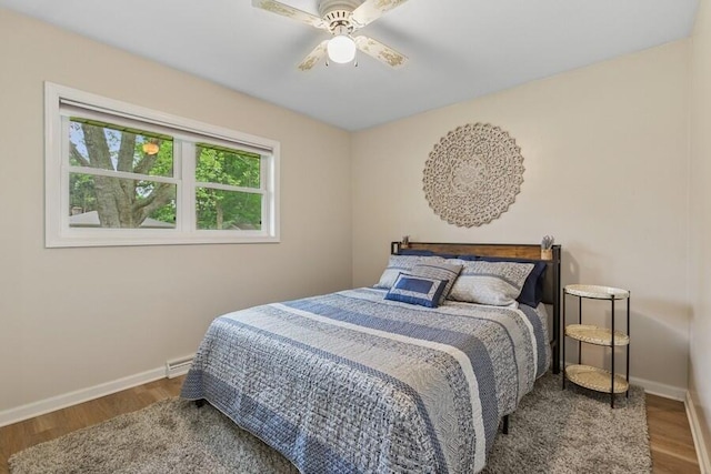 3108 Kim St, Saint Joseph, MI 49085 - bedroom featuring wood finished floors and a ceiling fan