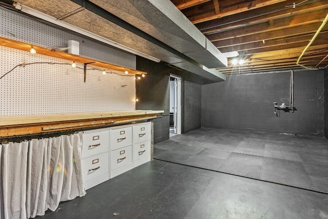 3108 Kim St, Saint Joseph, MI 49085 - unfinished below grade area featuring concrete block wall