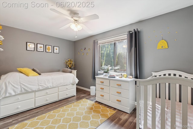 2386 Sherlock Trl, Highland, MI 48356 - bedroom featuring wood finished floors and ceiling fan
