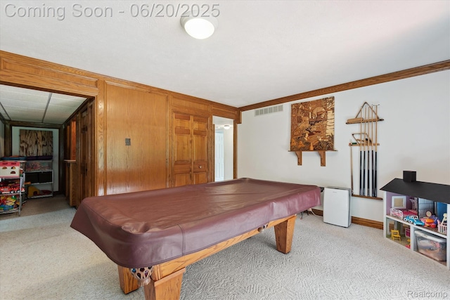 2386 Sherlock Trl, Highland, MI 48356 - game room with carpet flooring and pool table