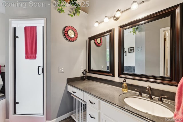 2386 Sherlock Trl, Highland, MI 48356 - bathroom with vanity and baseboards
