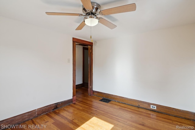 34 Charles St, Hillsdale, MI 49242 - spare room featuring wood-type flooring and ceiling fan