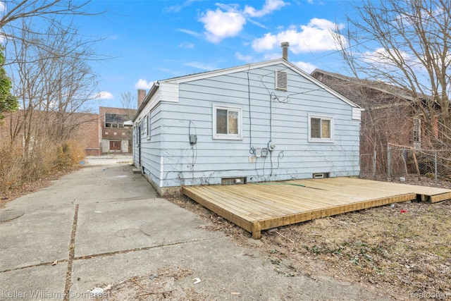 15841 Braile St, Detroit, MI 48223 - back of house featuring a wooden deck