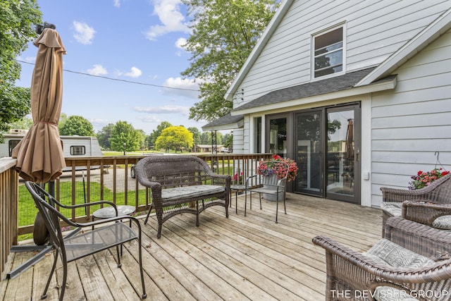 3665 47th St, Hamilton, MI 49419 - view of wooden deck