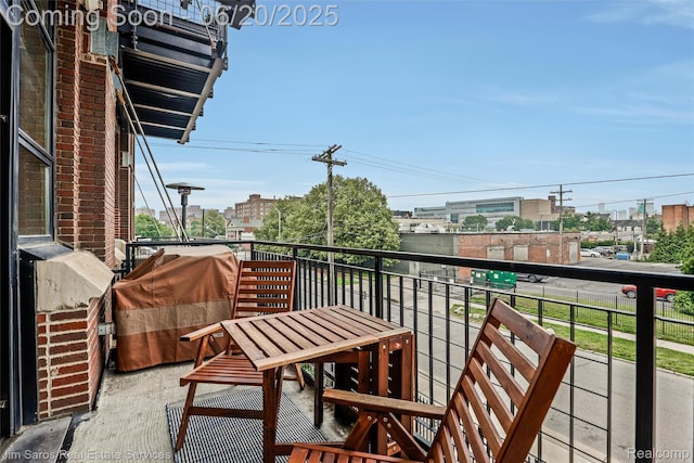 444 W Willis St Unit 211, Detroit, MI 48201 - balcony featuring a grill and a view of city