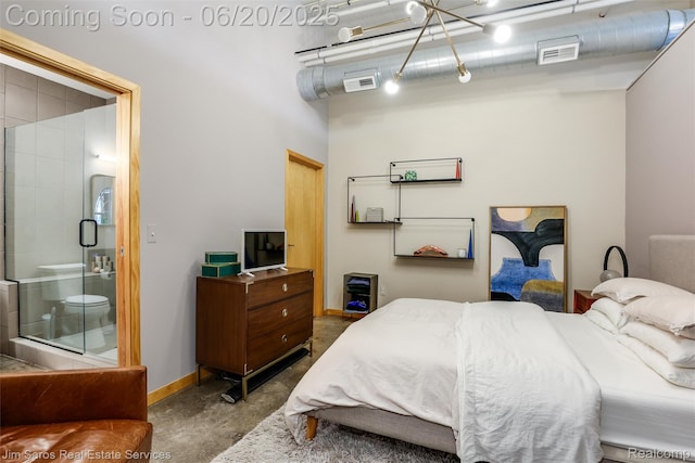 444 W Willis St Unit 211, Detroit, MI 48201 - bedroom featuring concrete floors and baseboards