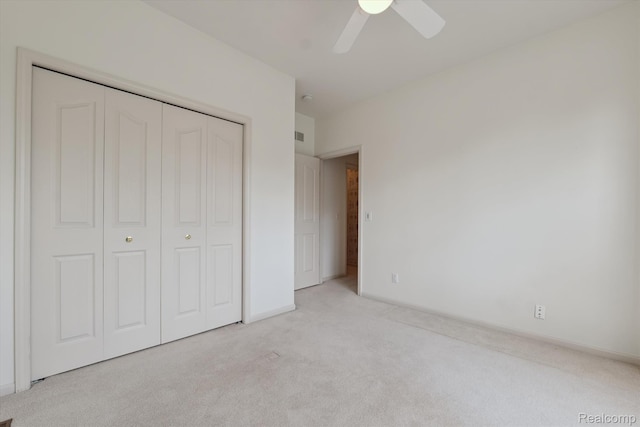 1921 Dunham Dr, Rochester, MI 48306 - unfurnished bedroom with light carpet, a closet, and ceiling fan