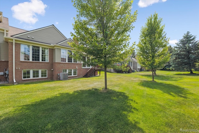 1921 Dunham Dr, Rochester, MI 48306 - view of green lawn featuring stairway